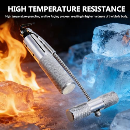 Windshield Removal Tool, Carbon Steel Windscreen Trim Remover, Professional Effort-saving Windshield Removal Tool kit with Non-slip Handle, Universal for Most Vehicles (Silver)