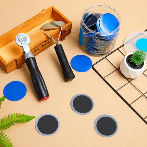 Tallew 300 Pcs Heavy Duty Tire Patches Radial Patch Round Fast Repair Cold Tyre Puncture Repair Kit for Car Truck Motorcycle Automobile Bike Inner Tire (42 mm) - size: 42 mm