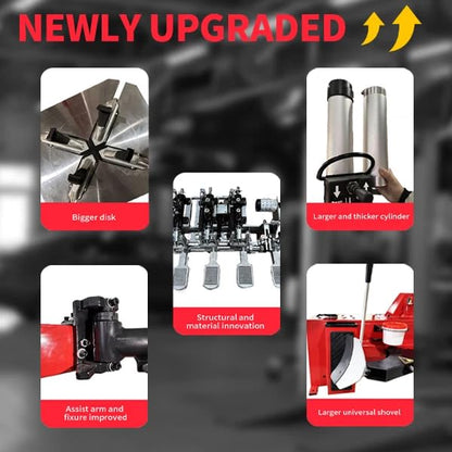 2.0 HP Tire Changer Automatic Wheel Changers Rim Clamp Assist with Double Arms Repair Helpers Equipments with Bead Blaster