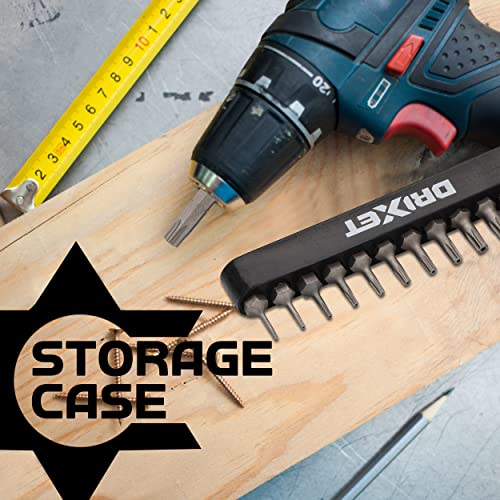 Ram-Pro 15Pc Torx Star 6 Point, Security Tamper Proof, Driver Bit Set - T5, 6,7,8,9,10,15,20,25,27,30,35,40,45,50 – Multifunction Damage/Shear Resistant Hollow Torque Kit - style: Torx Security (6-Point)