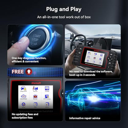 iCarsoft LR V2.0 Enhanced Ver Car Scan Tool for Land Rover/Jaguar and for Benz/Sprinter/Smart, All Systems in-Depth Diagnostic OBD2 Scanner Max 9 Service Battery Test 118 Live Data Fault Code Reader - color: LR V2.0 Enhanced Version