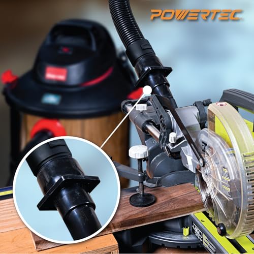POWERTEC 70121W Tool Adapter for Shop Vac Wet/Dry Vacuums - size: 1 Pack
