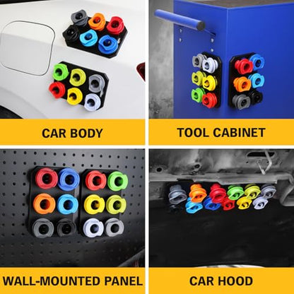 18-Piece No Spill Engine Oil Funnel Kit, 1.59QT/ 1.5L Automotive Coolant Funnel Set, 12 Adapters, Elbow Fitting, Arrow Screen & Magnetic Tray, Compatible with GM, Ford, BMW, Audi, Land Rover Etc - color: Upgraded Version Multi-color