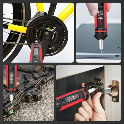 VANPO Torque Screwdriver 15-75 in-lb, 1/4" Drive Precision Driver Set | Inch Pounds Torque Wrench, 40 S2 Steel Bits for Gunsmithing, Bike Repair, Scope Mounting, Maintenance, DIY - size: 15-75In-lb