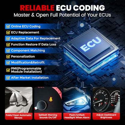 Launch X431 CRP919E 2026 Scan Tool,OBD2 Scanner with ECU Coding, 35+ Resets | Bidirectional, CRP919EBT, Code Reader, Full System, Active Test, CANFD DOIP, FCA Autoauth, TPMS &BST360, 2-Year Free Update