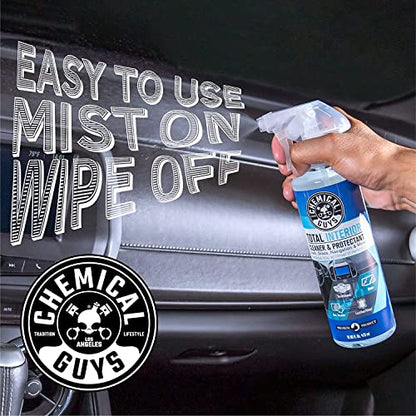 Chemical Guys SPI22016 Total Interior Cleaner and Protectant, Safe for Cars, Trucks, SUVs, Jeeps, Motorcycles, RVs & More, 16 fl oz (Pack of 2) - size: 16 Fl Oz (Pack of 2), style: Bundle