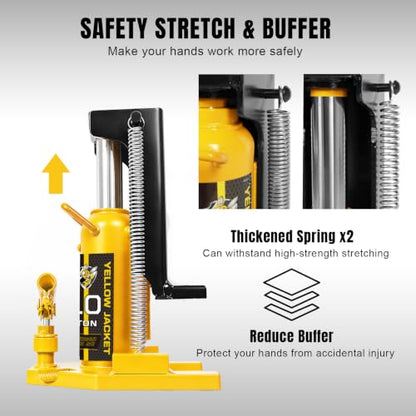 YELLOW JACKET Toe Jack 5 Ton Toe/ 10 Ton Top Capacity Hydraulic Machine Jack Lift,Air Hydraulic Claw Jack for Car Repair,Machinery,Industry Equipment - size: 10 Ton Top