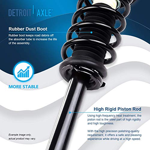 Detroit Axle - 2pc Rear Struts for 2000-2001 Infiniti I30, 2002-2004 I35, 2000-2003 Nissan Maxima, 2 Struts & Coil Spring Replacement Shocks Assembly - size: 171327 x2/PAIR