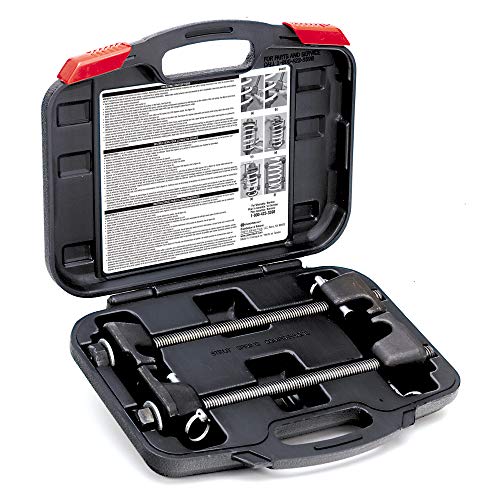 Powerbuilt Strut Spring Compressor, Removal, Installation, and Repair Vehicle Coil Springs, Safety Pins 648627E, Black