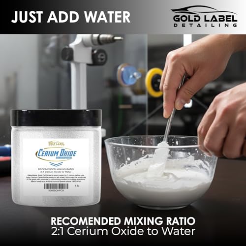 Optical Grade Cerium Oxide Glass Repair Powder 1lb Jar | Glass Window and Windshield Repair | Optical Grade, for use with Camera, Scope, Binocular Lens | Remove Scratches and Scuffs (1lb Jar) - style: 1lb