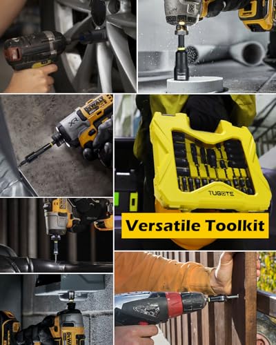 61PCS Magnetic Impact Nut Driver Set, Deep Nut Drivers for Drills Metric & SAE, Socket Adapters, Wing Nut Driver, 1/4'' Quick Change, Bit Extension, Pivoting Nutsetter, S2 Steel Bits, Upgraded Box - style: 61 piece