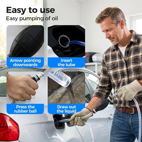 Siphon Pump for Water with 6.5ft Hose Fluid Transmission | Water Siphon Pump for Diesel Fish Tank Oil Automotive Aquarium Home Shop Garage