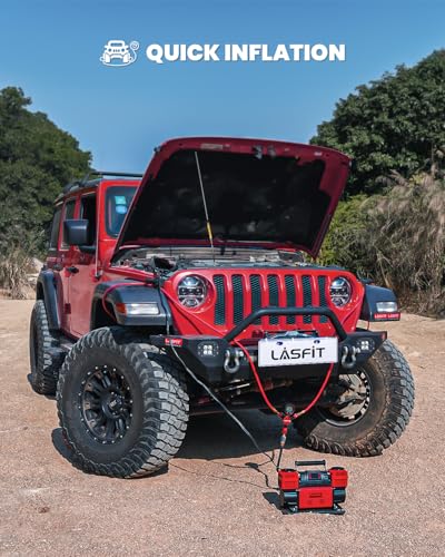 [2026 Upgraded] LASFIT H4 Tire Inflation Deflation System [No Leak & Kink] 200″ Wheelbase Universal Rapid High Flow Off Road Tire Deflator, 4 Tire Air Up Down to Inflate or Deflate at Once
