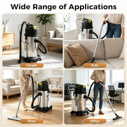 40L Commercial Carpet Cleaning Machine 3 in 1 Upholstery Cleaner Machine 1000W Professional Extractor Vacuum Washing Machine for Cleaning Carpets, Sofas, Curtains, Vacuuming and Spraying