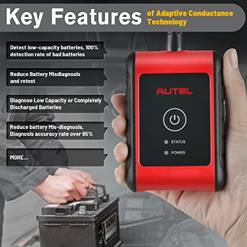 Autel MaxiBAS BT506 12V Battery Tester, 100-2000 CCA Digital Auto Battery Load Tester, Automotive Alternator Charging/Cranking System Analyzer for Car Truck Motorcycle ATV SUV Boat Yacht