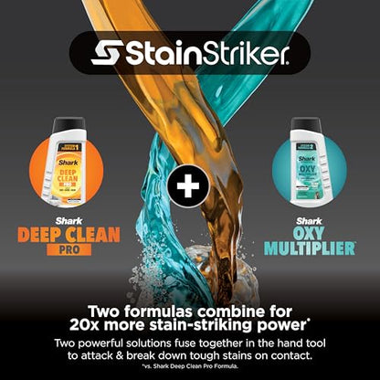 Shark StainStriker Portable Carpet and Upholstery Cleaner with On Board Self Clean, Spot, Stain and Odor Eliminator, 2 Tools, 2 Solutions, Charcoal, PX221BRN - style: StainStriker + 2 Tools
