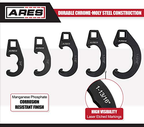 ARES 71507 - Pitman Arm and Tie Rod Adjusting Tool Set - 1/2-Inch Drive - Unique Design Allows 360-Degree Rotation of Adjusting Sleeves - size: Pitman Arm and Tie Rod Adjusting Tool Set