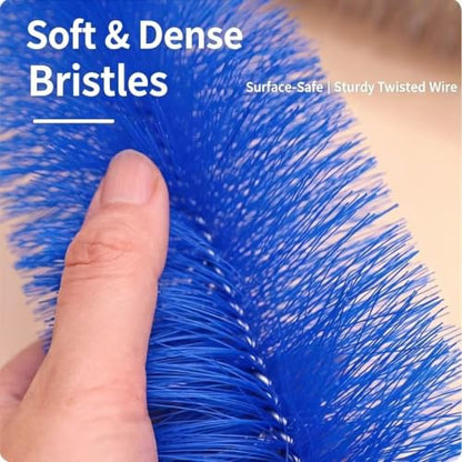 Bendable Microfiber Duster Head, Fan Cleaning Brush & Fan Brush Cleaner for Electric Fans, Air Vents, Blinds, Curtains, Home & Car Dust Removal (Gray) - color: Gray