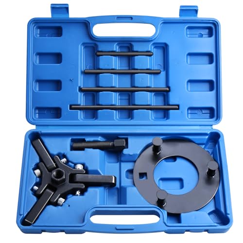 Harmonic Balancer Puller Set, Harmonic Damper Pulley Tool Compatible with Chevy Ford GM Mitsubishi