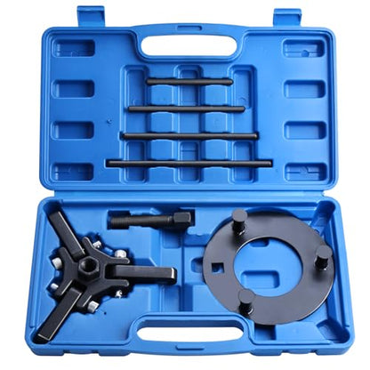 Harmonic Balancer Puller Set, Harmonic Damper Pulley Tool Compatible with Chevy Ford GM Mitsubishi