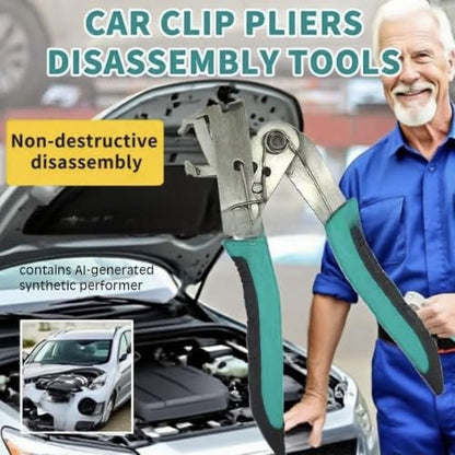 Car Clip Pliers and Disassembly Tools,Multi-Functional Push Pin Tool Automotive Snap Pliers for Fasteners,Panel Removal,Clips and Buckles（Including 1 Pair Gloves ）
