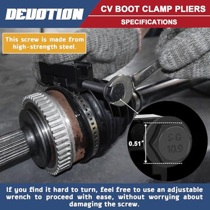 Cv Boot Clamp Tool, Cv Boot Clamp Pliers for Drive Shaft Clamping Tool Single Ear Clamping pliers OEM 09521-24010 Compatible with Most Vehicle Makes