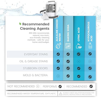 IRIS USA Carpet Spot Cleaner Machine with Auto Spray for Low Pile Carpets, Couch, Sofa, Upholstery, Car Detailing,Shallow Berber Rug, Lightweight Portable Chemical-Free Stain Remover 500mL Water Tank