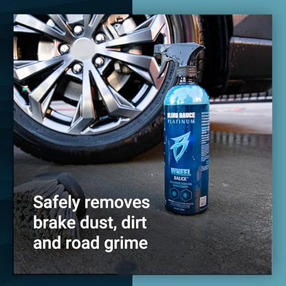 Bling Sauce Wheel Sauce Citrus Gel Wheel Cleaner, Cars, Trucks, SUVs, 24 oz | Citrus gel clings to brake dust and road grime on painted, powder-coated or chrome wheels without harming rubber - style: Wheel Sauce