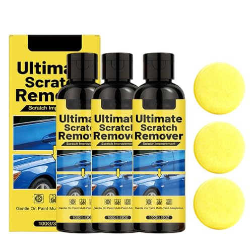 Car Scratch Removal Wax, 2026 New Scratch Remover for Vehicles, Car Paint Scratch Repair Kit for Deep Scratches, Universal Polishing Compound with Sponge (3pcs) - color: 3pcs
