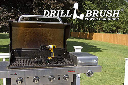 The Ultimate No-Wire Grill Brush Kit - BBQ Accessories - Drill Brush - Rust Remover - Cast Iron Skillet - Grill Cleaner - BBQ Brush - Grill Accessories - Grill Scraper - Electric Smoker - Gas Grill - color: Black