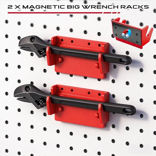 18PCS Magnetic Tool Organizer Set, Includes 8 Screwdriver Holders, 2 Large Wrench Organizers, 4 Small Wrench Organizers and 4 Pliers Racks for Toolbox, Garage and Workshop Storage, Tools Not Included - style: New Version-18PC Magnetic Kit