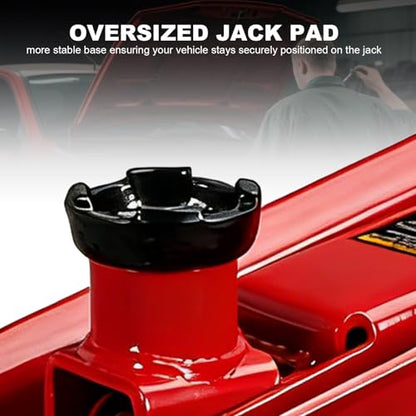 Big RED 3 Ton Hydraulic Trolley Service/Floor Jack with Extra Saddle | Lifting Range 5.8"-20.8", Fits for SUVs and Extended Height Trucks - size: 3 ton