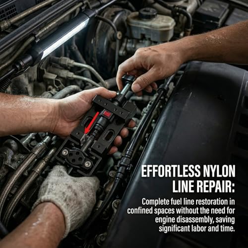 Nylon Fuel Line Repair Kit & Installation Tool for 1/4" to 3/4" | Lightweight fuel line repair kit for nylon & plastic gas lines. Compact design for AN fittings. Small size fits tight spaces.