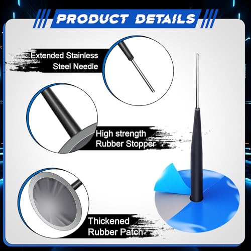 Zonon 29 Pcs Tire Repair Patch Tool Kit Including 24pcs Tire Patch Plugs (34/40/50 Mm), Buffing Wheel, Tire Patch Roller with 4mm Twist Drill Bits for Car, Motorcycle, Vehicle Repairing