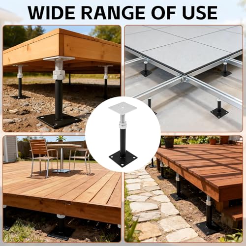 8 Pcs House Floor Jacks, 5" to 8" Adjustable Height | House Jacks for Leveling, Floor Leveling Support, Screw Jack Post for Home Leveling, Basement, Porches, Roof Beams and Decks - size: 5" to 8"