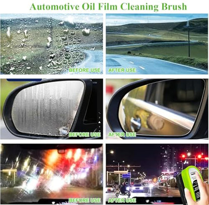 3PCS Clear Vision Windshield Cleaner, Automotive Oil Film Cleaning Brush for Car Windows, Windshield Oil Film Remover for Car,Truck,RV Windows and All Glass Surfaces - color: 3packs