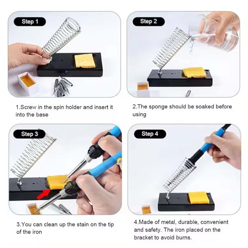 Soldering Iron Kit with Digital Multimeter,60W 110V Adjustable Temperature,5 Tips, Desoldering Pump, Wire Stripper,Carry Case-Electric Soldering Set for Electronics Repair,PCB,Arduino,DIY