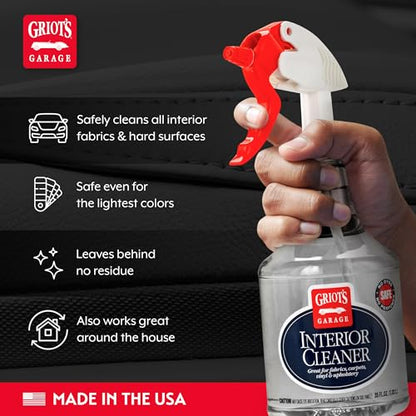 Griot's Garage Interior Cleaner Spray for Car Seats, Carpet, Upholstery Fabric, Floor Mat, Vinyl, Dashboard, Ideal for Truck, SUV, RV, Boat, and More, 11104, 35 Fl Oz - size: 35 Fl Oz (Pack of 1)