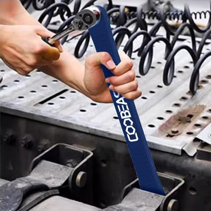 coobeast Offset Extension Wrench Impact Ready Socket Wrench Extender Tool with Versatile 1/4", 3/8", and 1/2" Square Drive Adapters, Universal Extensions Wrench for Small Place - color: Blue, size: 13.4 inch