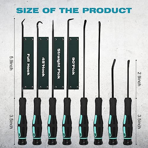 FTIHTRY 8PCS Pick and Hook Set, Pick Tool Set for Car Auto Oil Seal/O-Ring Seal Gasket Pick Mini Hooks Puller Remover