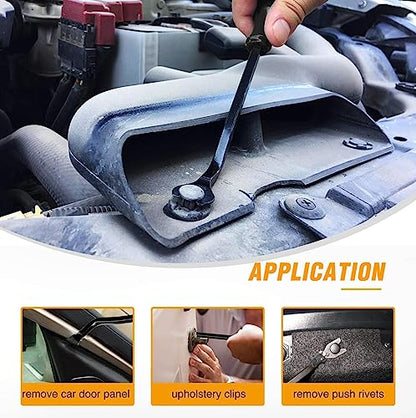 GOOACC 5 PCS Nylon Auto Trim Removal Tool Kit No-Scratch Removal Tool Kit for Car Clip Panel & Audio Dashboard Dismantle Black - color: Black, size: 5Pcs