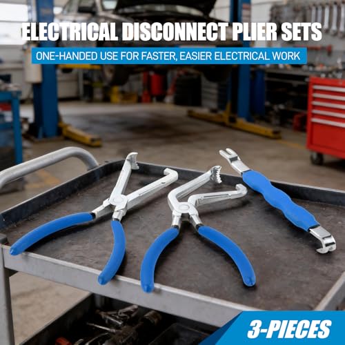 SMOTIVEPRO 3PCS Electrical Disconnect Pliers, Automotive Electrical Terminal Connector Separator Removal Tool, Upgrade Electrical Disconnect Pliers for Cars - color: 3PCS Electrical Disconnect Pliers-TPR