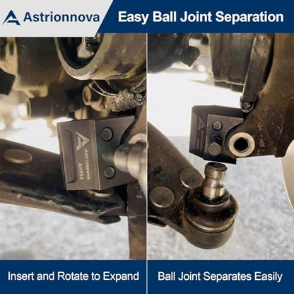 Universal Suspension Strut Spreader Tool - Heavy Duty Dual-End Strut Removal & Lower Ball Joint Separator, Eliminates Hammering Damage on VW Audi BMW Ford - size: Suspension Strut Spreader Tool