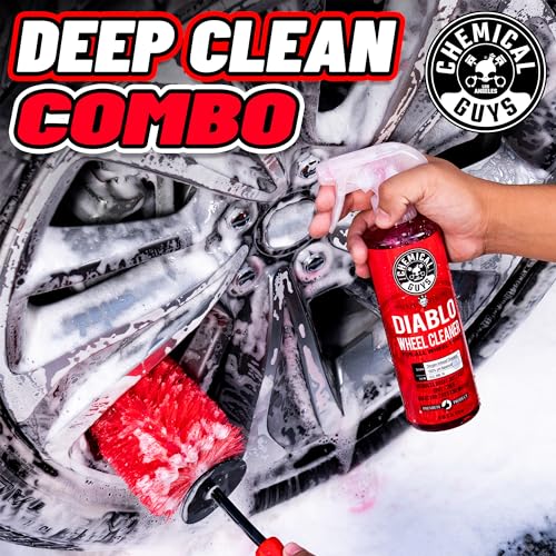 Chemical Guys, Diablo Brake Dust & Wheel Cleaner Spray for Rims, 2 x 16 oz | pH-balanced spray lifts brake dust and road grime from wheels, rims and tires, safe on all wheel finishes - style: Sprayable 2 Pack