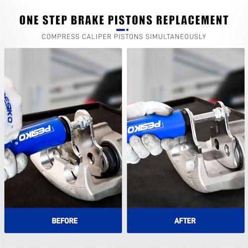Pneumatic Quad Caliper Piston Brake Caliper Compressor Tool | Heavy Duty, Single, Dual and Quad-Piston Calipers, Brake Pad Replacement