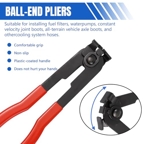 13PCS CV Axle Boot Repair Kit, 2PCS CV Boot with 4 Stainless Steel Clamps & 6 Cable Ties & Ball-Cage Pliers, Waterproof Dustproof CVs Joint Boots Kit, Universal Car Accessories (Blue) - color: Blue
