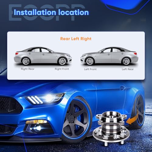ECCPP 2-Piece 512284 Wheel Hub Bearing for Toyota Venza 2009-2016 | for Lexus RX350 2007-2009 5 lugs Pre-Greased Sealed - size: 512284*2