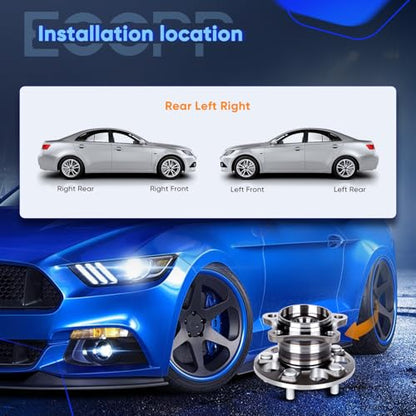 ECCPP 2-Piece 512284 Wheel Hub Bearing for Toyota Venza 2009-2016 | for Lexus RX350 2007-2009 5 lugs Pre-Greased Sealed - size: 512284*2