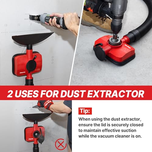 Shop-Vac Dust Collection Attachment, 2-in-1 Vacuum Dust Collection Attachment for Drilling, Fits 4 Hose Sizes (1-1/4", 1-1/2", 1-7/8", 2-1/2")