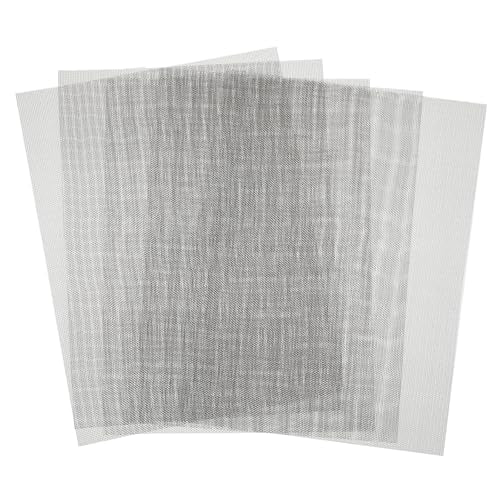 5 Pcs Welding Mesh Plastic Reinforcing Stainless Steel Wire Mesh Screen for Thermoplastic Repairs Weld Kit Silver Plastic Wire Mesh for Welding Car Repairing, 5.9 x 7.9inch